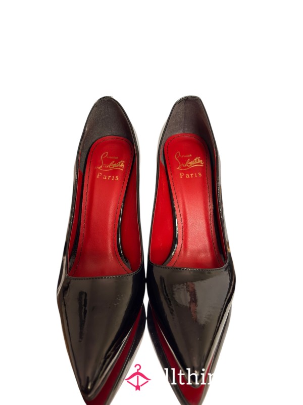 Glossy Red-Sole Stilettos – Size 39