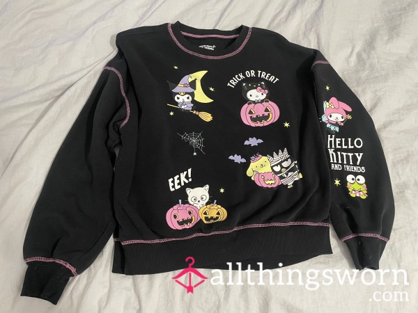 Size M Glow In The Dark Hello Kitty Halloween Sweater