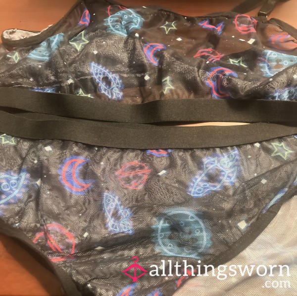 SOAKED 💦✨ Stained Glow-in -the-Dark Lingerie Sheer Set