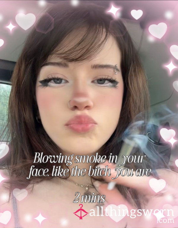 Goddess Blows Puff In Your Face On Her Puff Break X