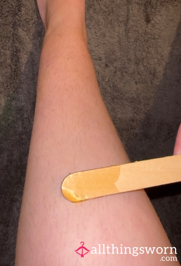 Leg Wax: Smooth Silk Skin & Used Wax Strips
