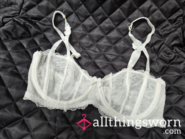 Goddess Tigis, Gorgeous, Worn, White, Lace, Bra, ONLY (set Avaliable)