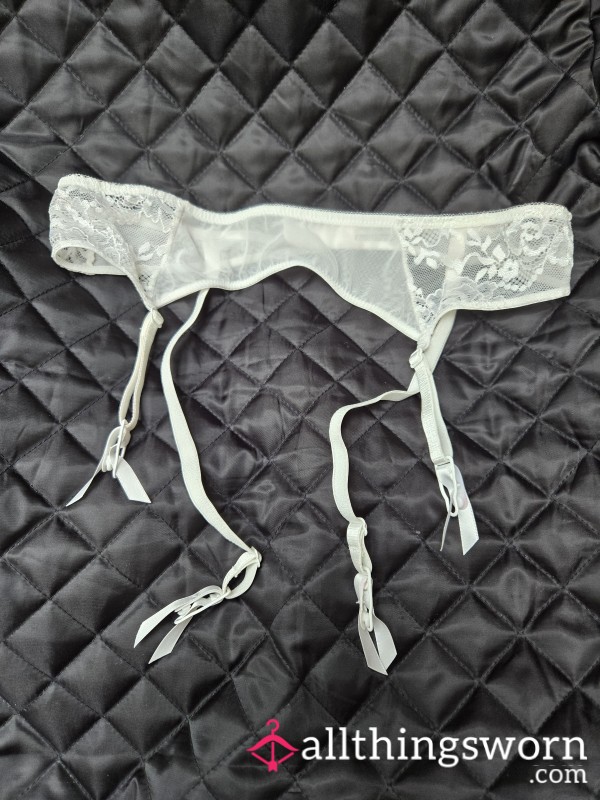 Goddess Tigi's Gorgeous, Worn, White, Lace, Suspender Belt ONLY (set Avaliable)