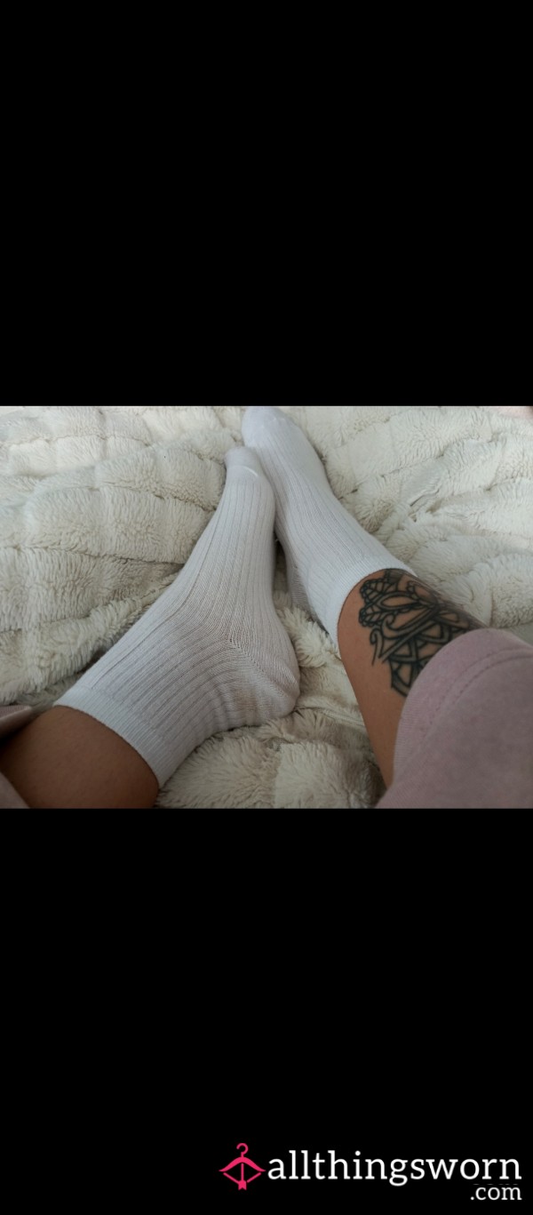GoddessCae’s White Socks 24 Hour Wear  ✨