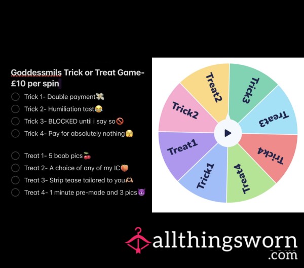 Goddessmils Trick Or Treat Game