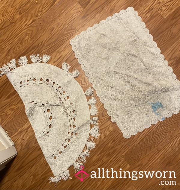 Goddess’s Dirty, Old, And Filthy Bath Mats