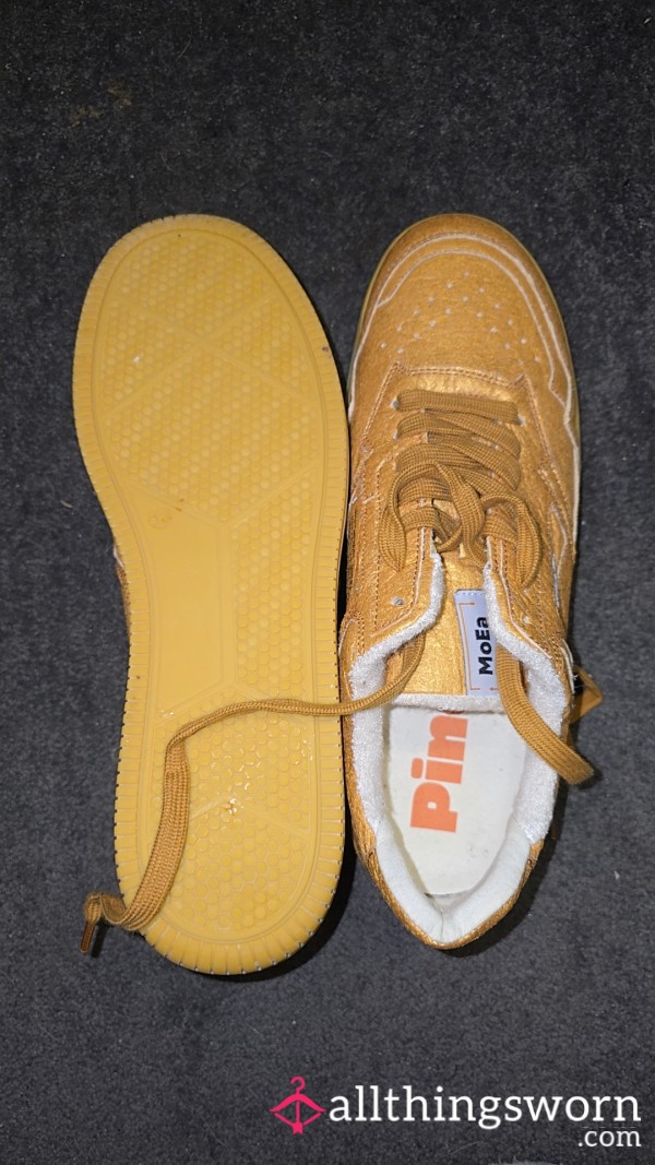 Gold And Made From Pineapples Sneakers