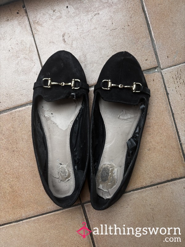 Gold Chained, Well-worn Office Shoes