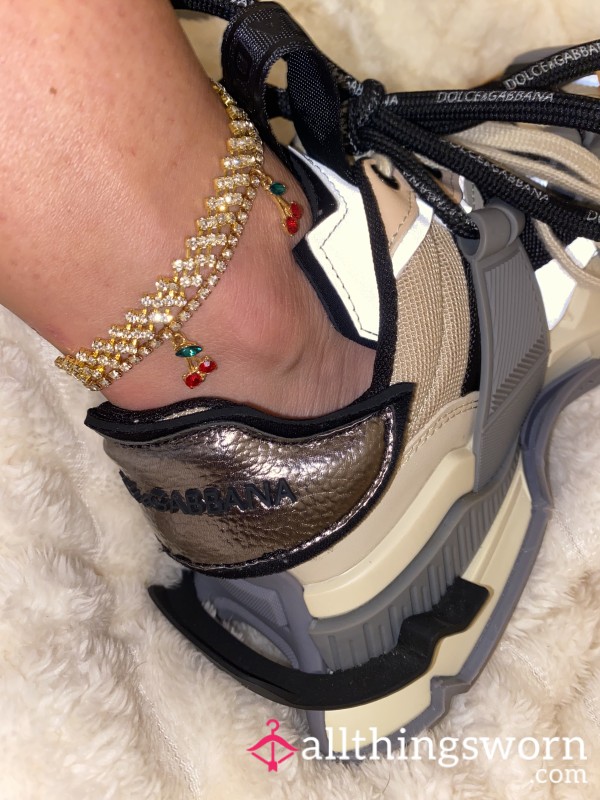 Gold Cherry Anklet 🍒