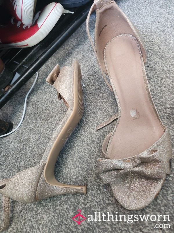 Gold High Heels