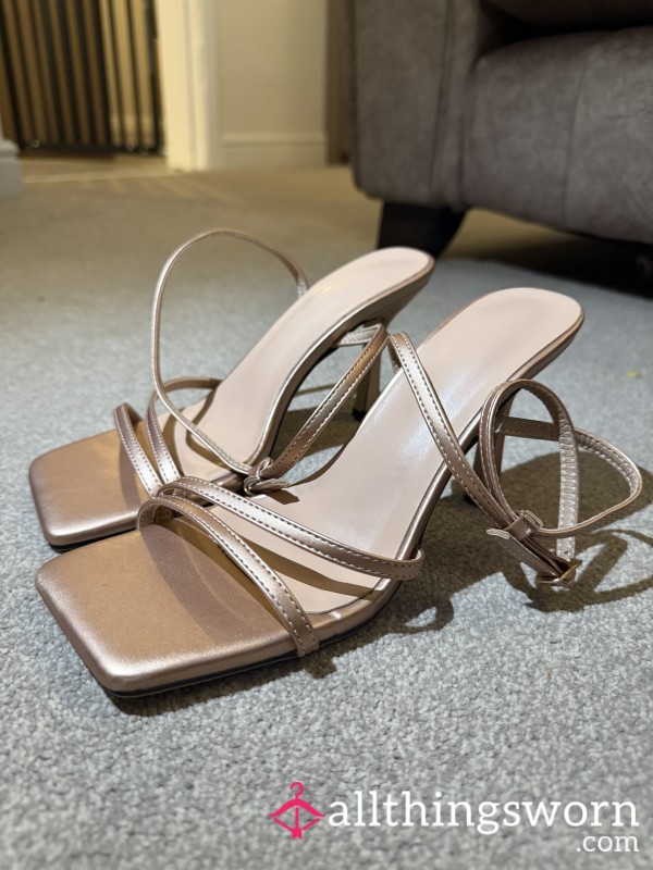 Gold High Heels