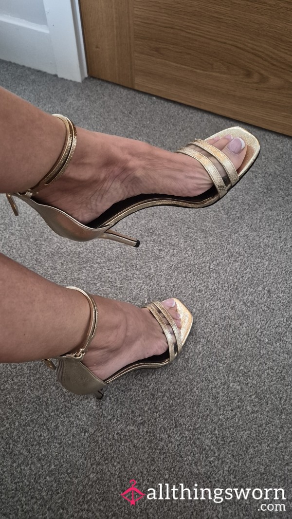 Gold High Heels