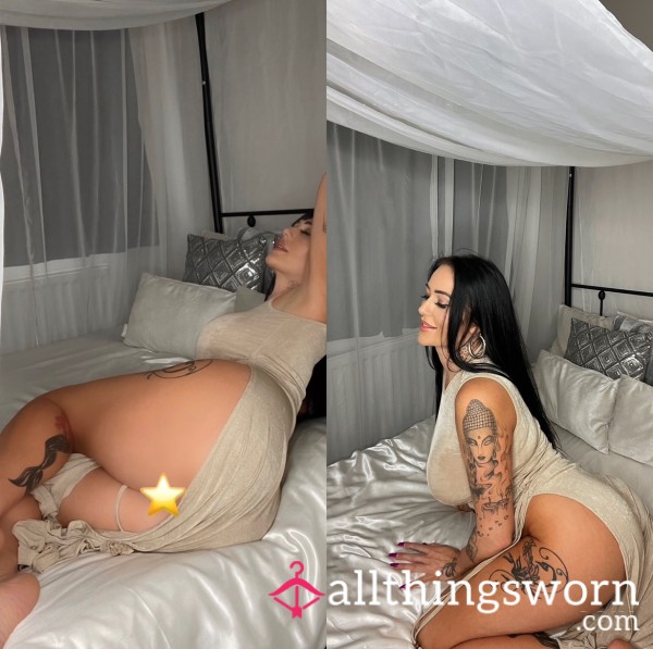 Gold Long 2 Split S**y Stripper Dress