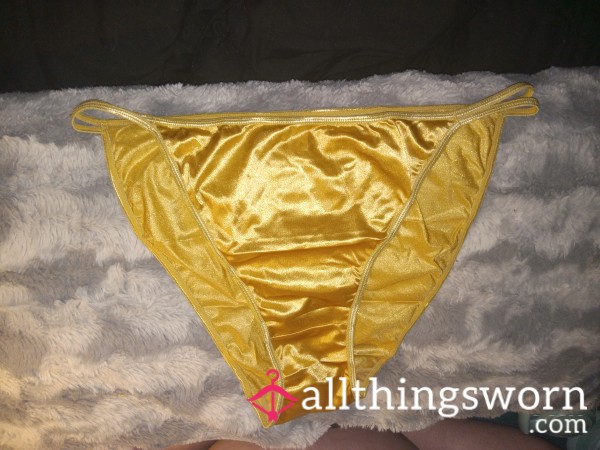 Gold S**y Satin Panties