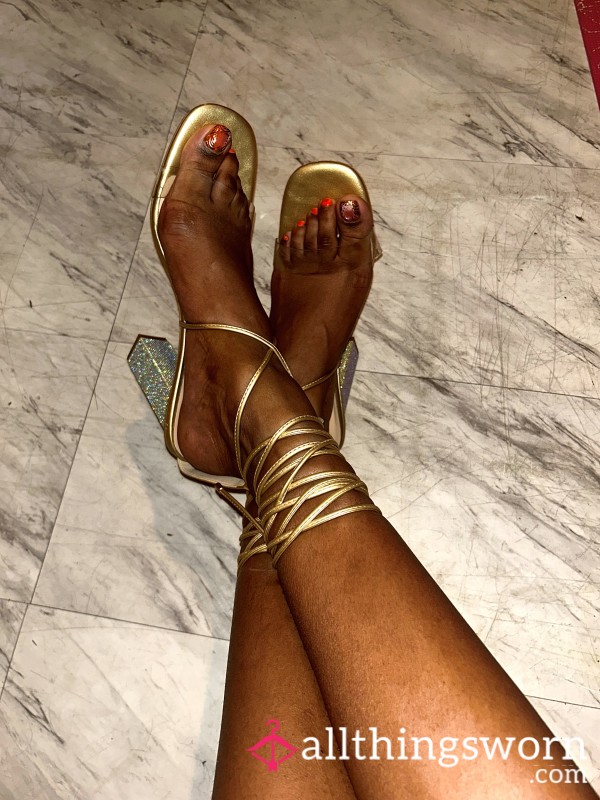 Gold Size 15 Women Heels
