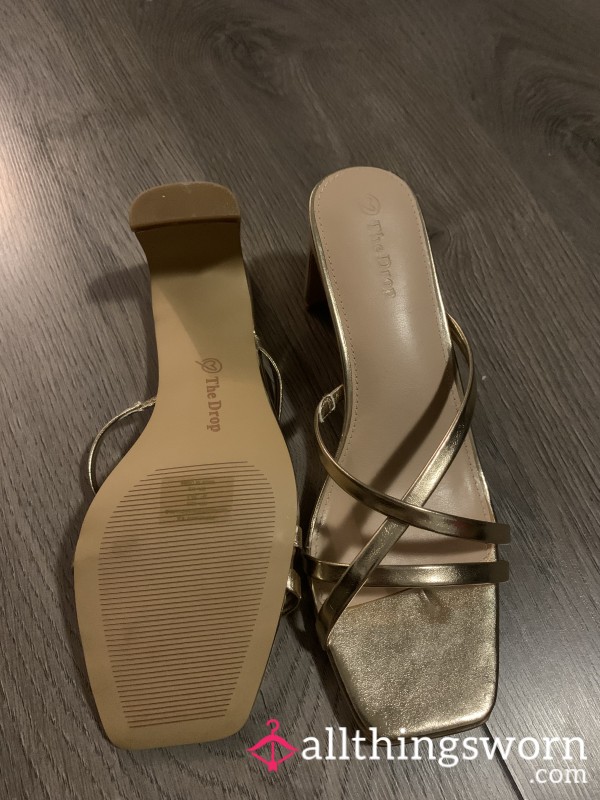💛Gold Sparkly Sandal Heels💛