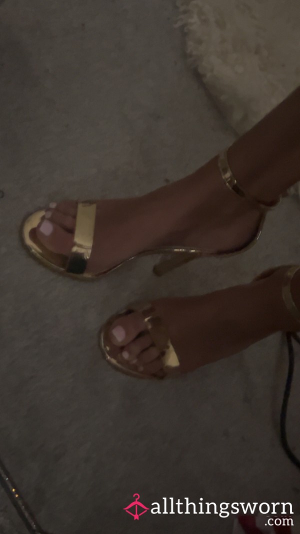 Gold Sweaty Heels Wear Them On Nights Out😜