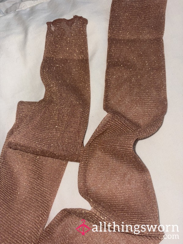 Golden Glitter Socks