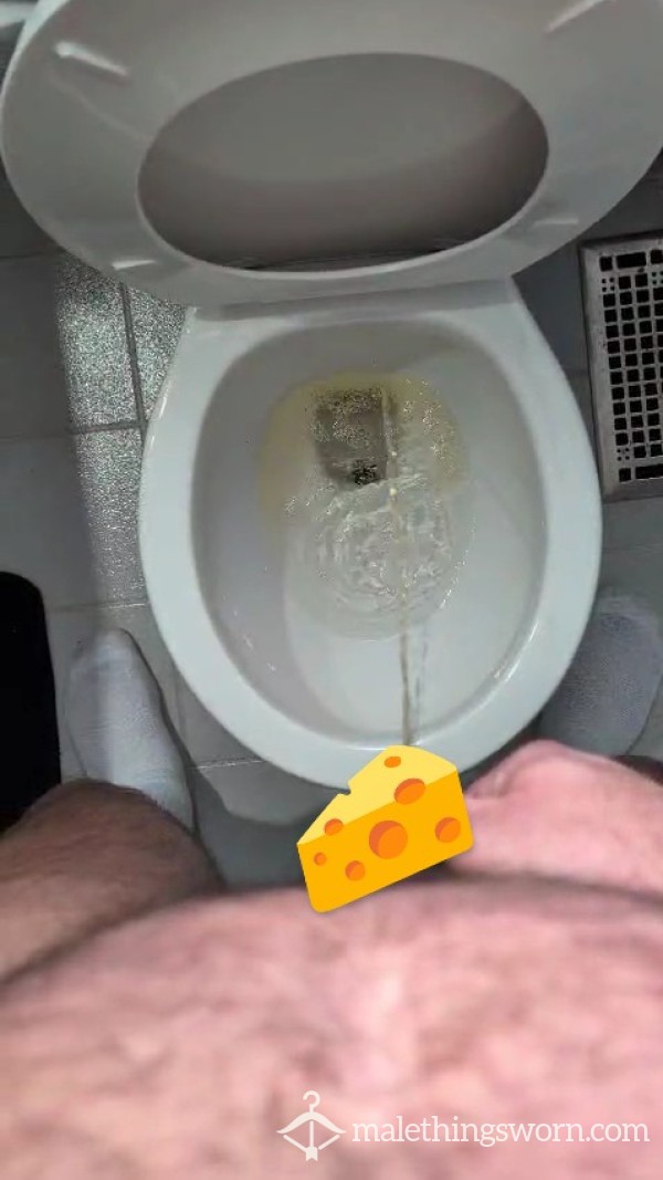Golden Stream From A Cheesy Foreskin