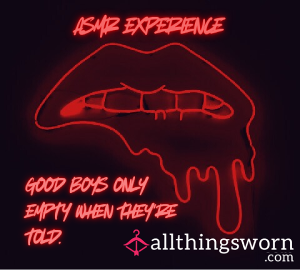 Good Boys Only Empty When They're Told - An ASMR/JOI Experience. 💋