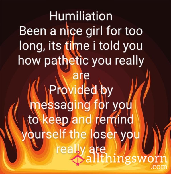 Good Girl Gone Bad... Humiliation