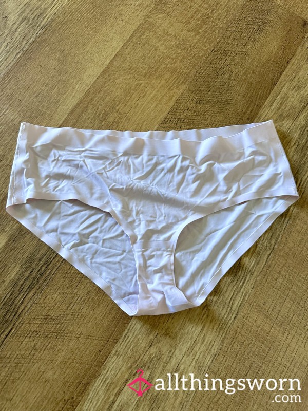 👅 “Good Girl Gone Dirty” – Honeydew Worn Panties (Small, Baby Pink)