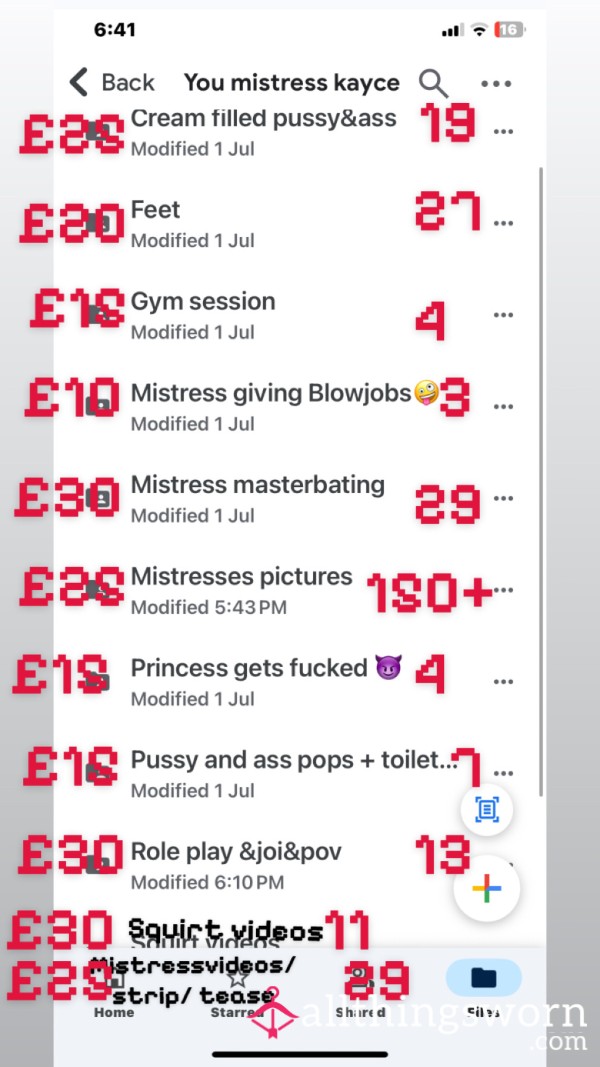 Google Drive ! Day Access Prices & Folders