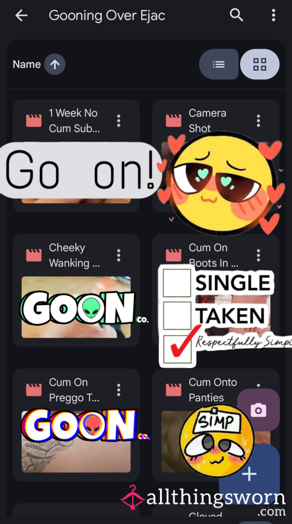 Goon & Simp Over C*mshots Folder 😈💦 5 Different Males & Counting 💦😈