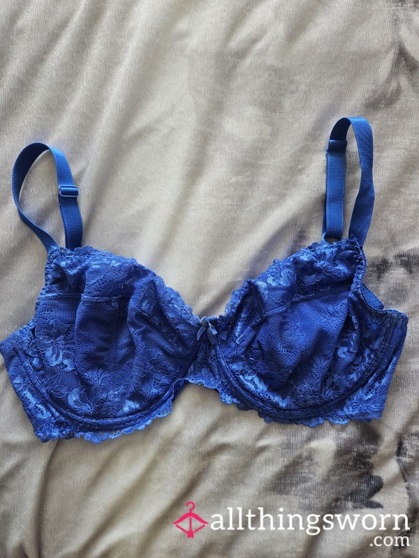 Gorgeous, Big, Blue Sweaty Bra