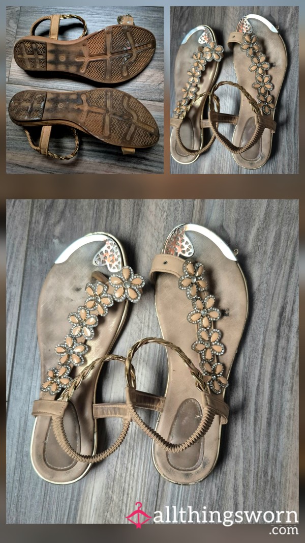 Gorgeous Gold Goddess Sandals