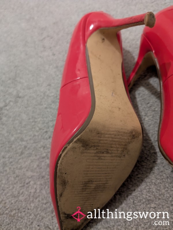 Pink Shoes Very High, Wrecked Heels