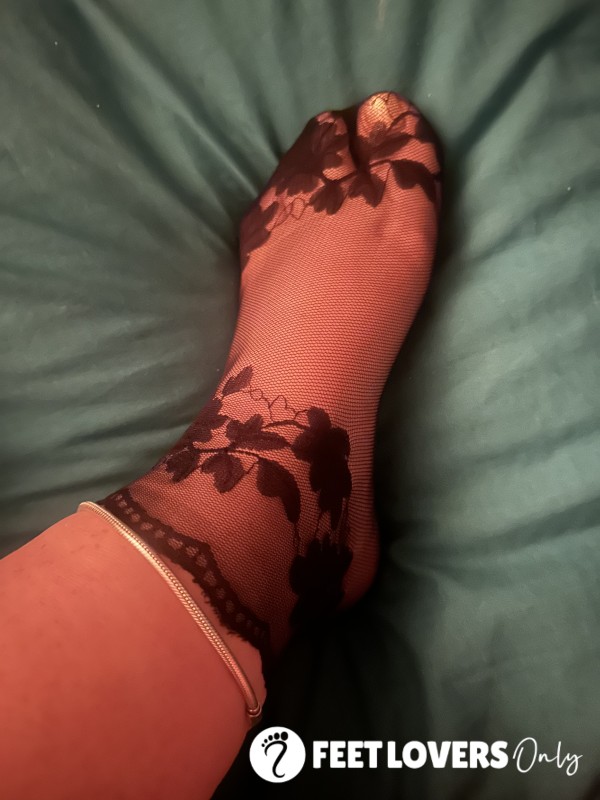 Gorgeous S**y Black Nylon Patterned Socks
