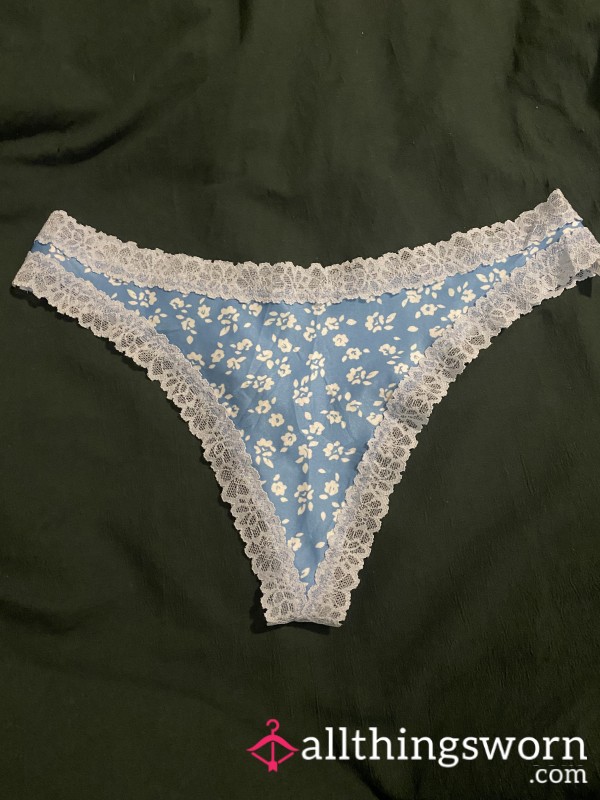 Goth Girl Blue Flor*l Panties