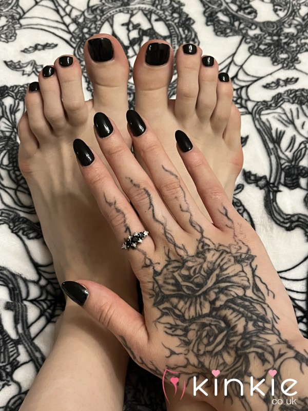 Goth Girls Feet In Action