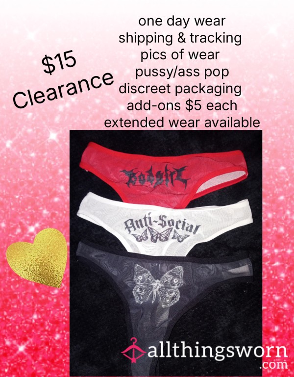 Goth Mesh Thongs