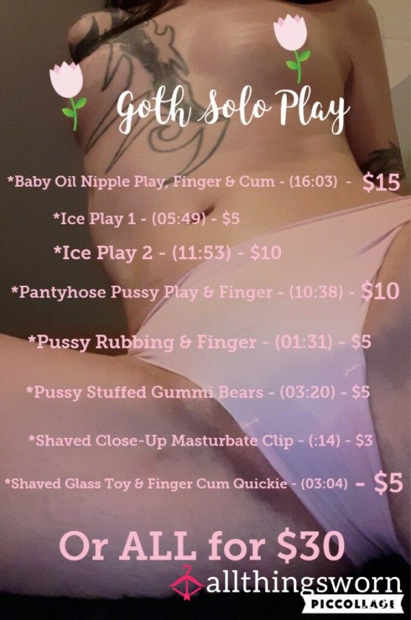 Goth Solo Play – Premade Videos