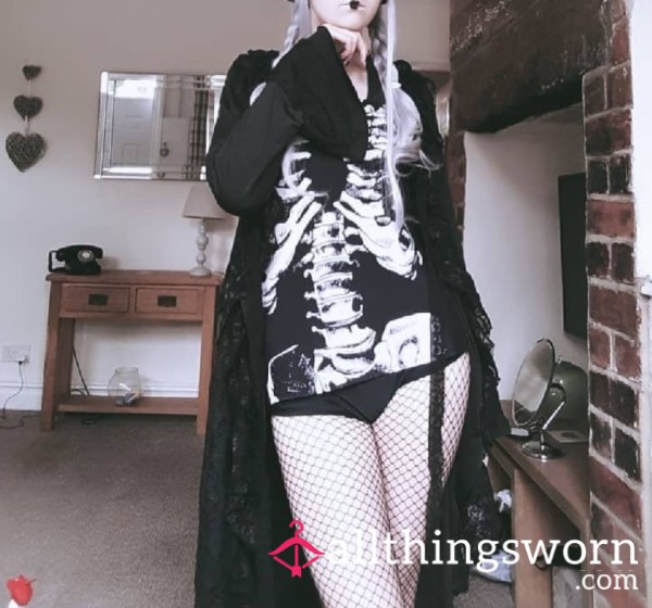 Goth Worn Fishnet Stockings