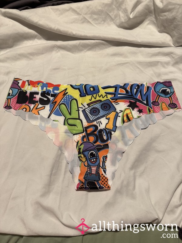 Graffiti Panties (Green Peace Sign)
