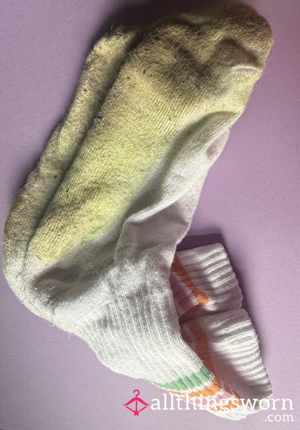 Gra** Stained Crew Socks