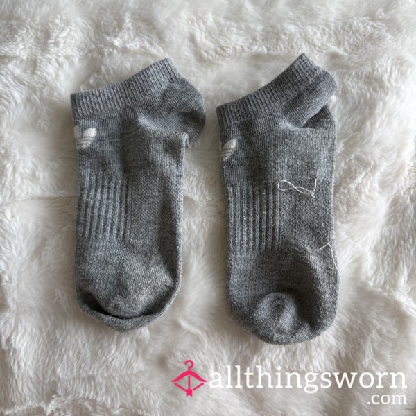 Gray Adidas Ankle Socks