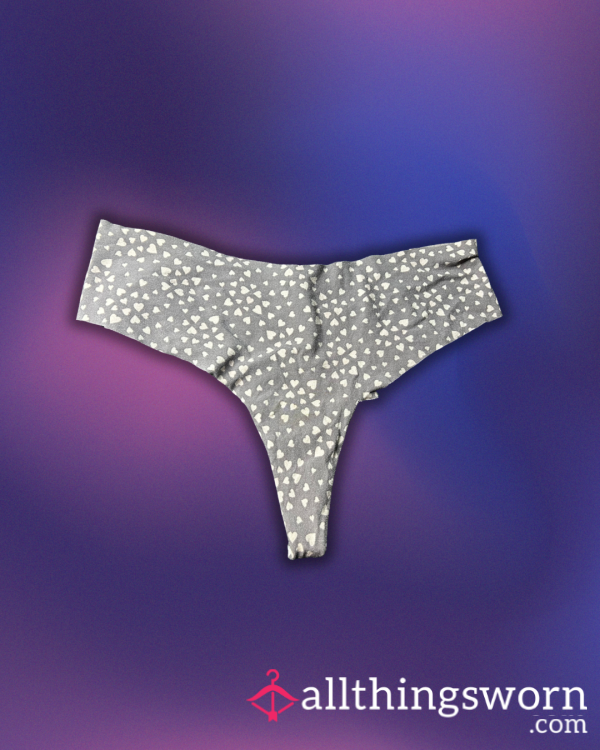 Gray And Pink VS Thong - WELL WORN