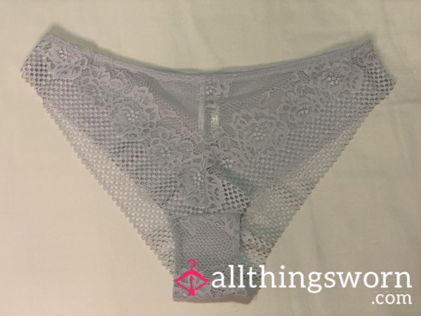 Gray-blue Cheeky Lace Panties