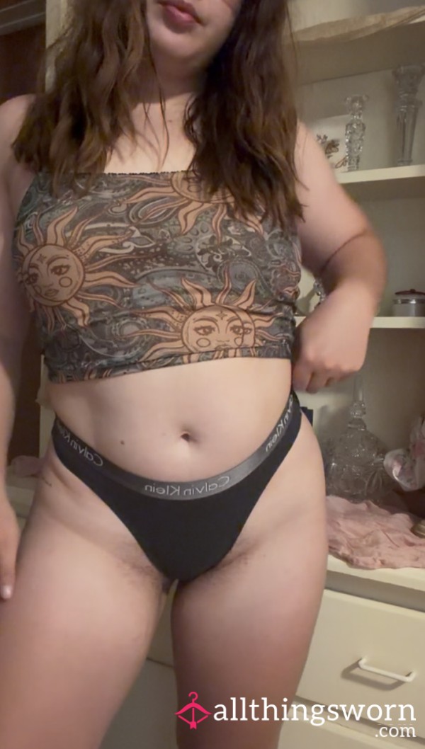 Gray Calvin Klein Cotton Thong