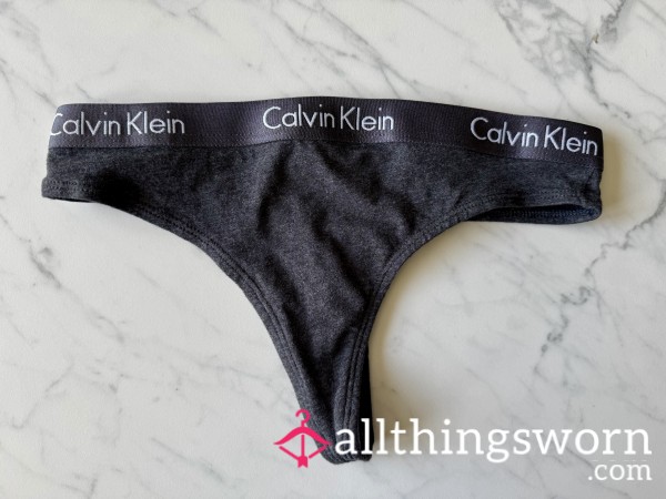 Gray CK Cotton Thong