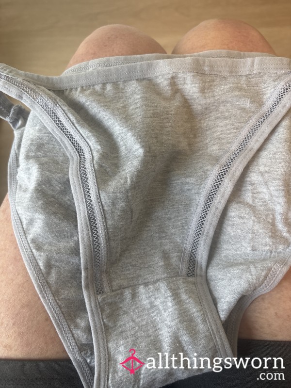 Gray Cotton Panties 💦