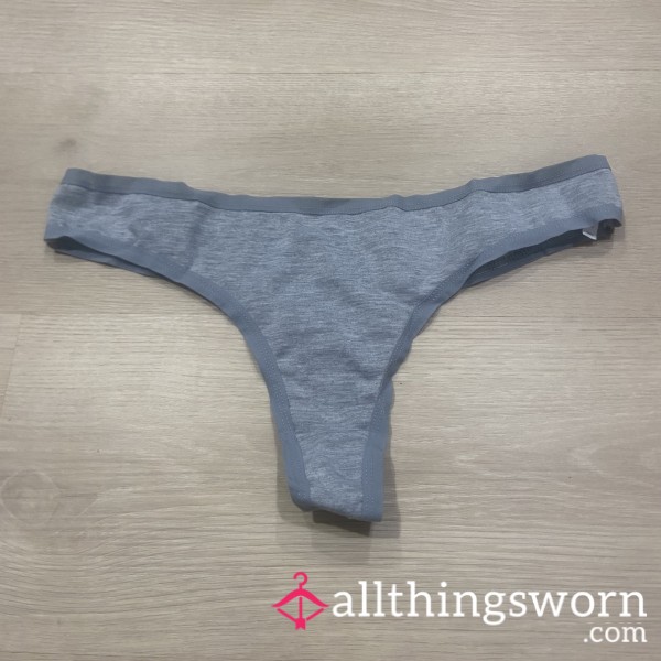 Gray Cotton Thong