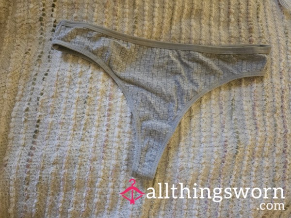 Gray Cotton Thong Extra Large