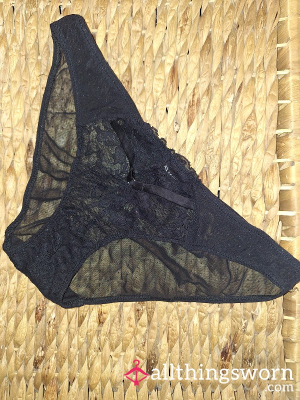 Used Black Lace Panty, Worn For 24 Hours With Delicious Scent 💋