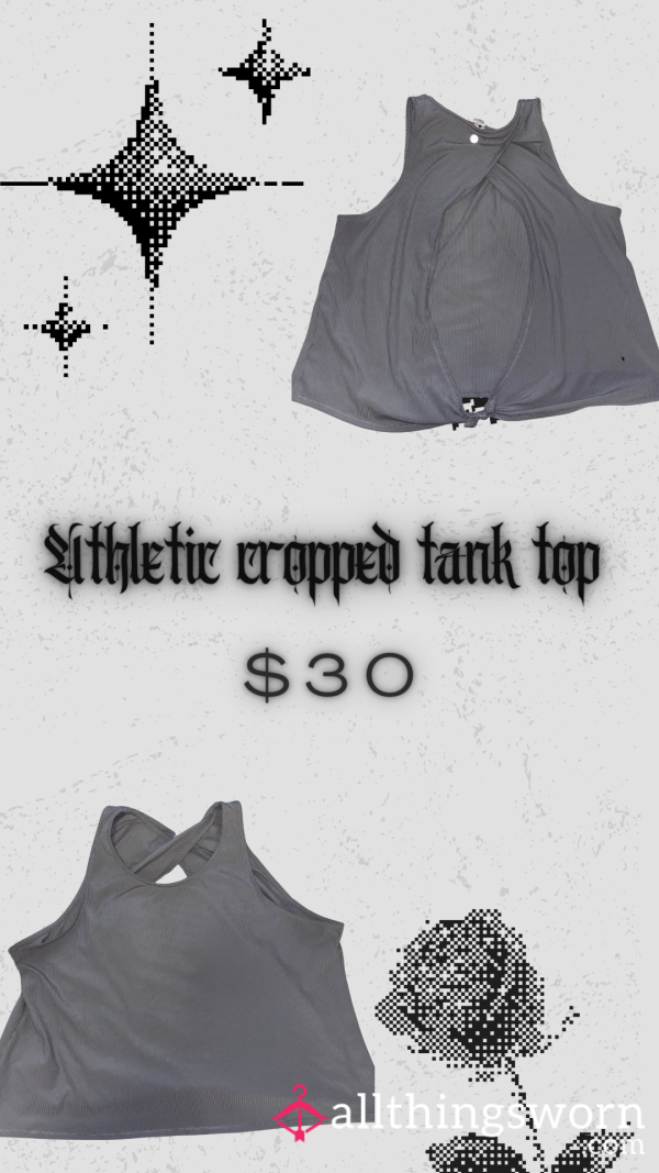 Gray Cropped Athletic Tank Top!