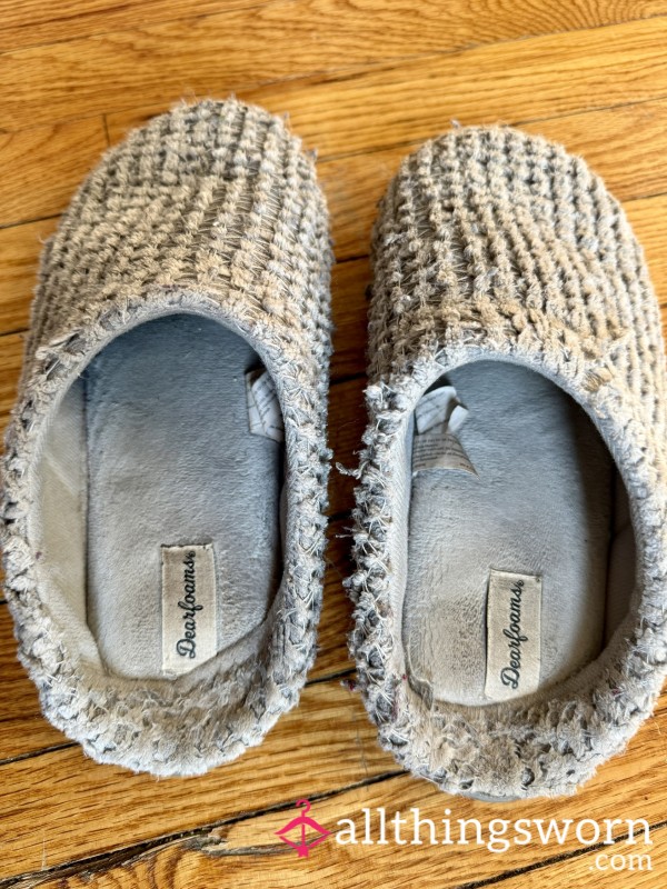 Gray Dearfoams Slippers